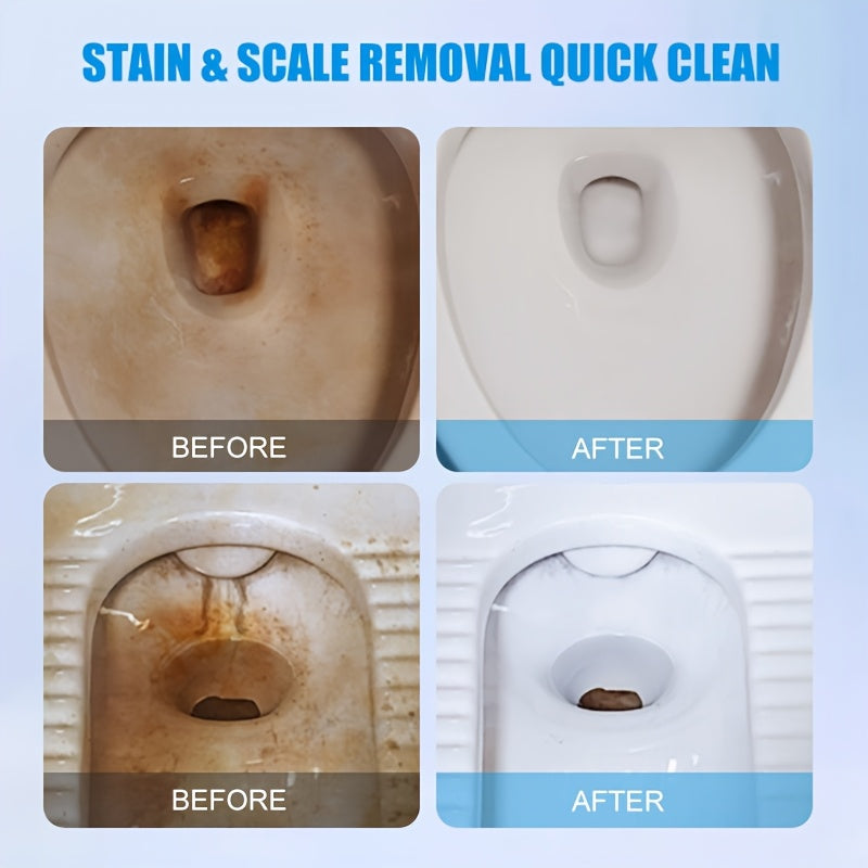 Chuqur tozalash uchun tualet tabletkalari, gazlangan, dog'lar va qoldiqlarni olib tashlaydi