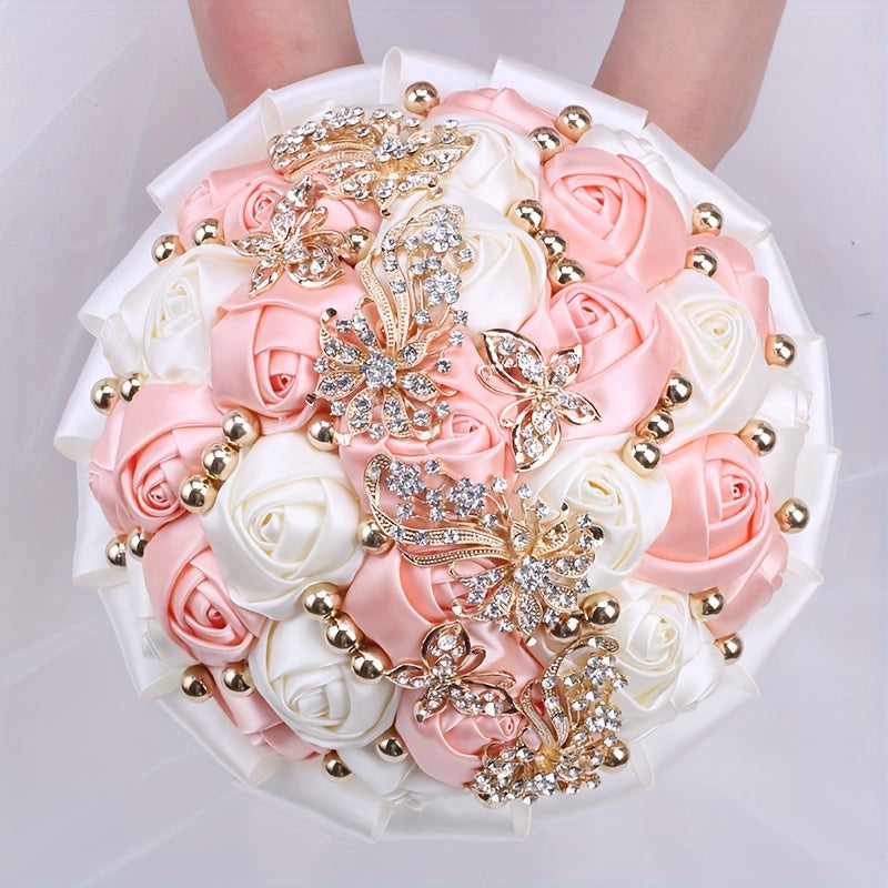 Elegant Qizlar uchun gullar to'plami Qizil samoviy güllar bilan Kristal va Marjon tafsilotlari bilan