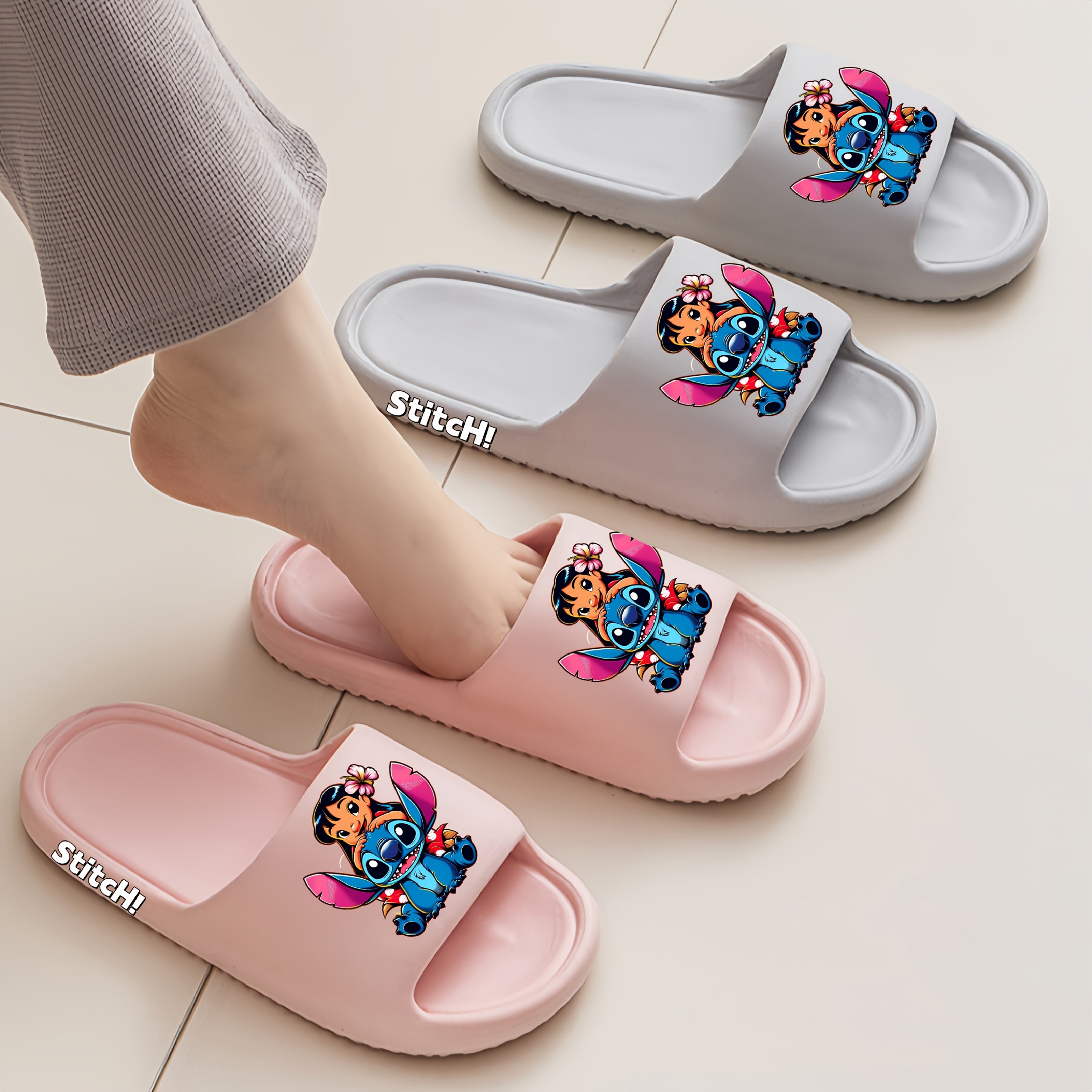 Unisex Cartoon EVA Slippers Breathable Soft Sole Open-Toe Casual Shoes