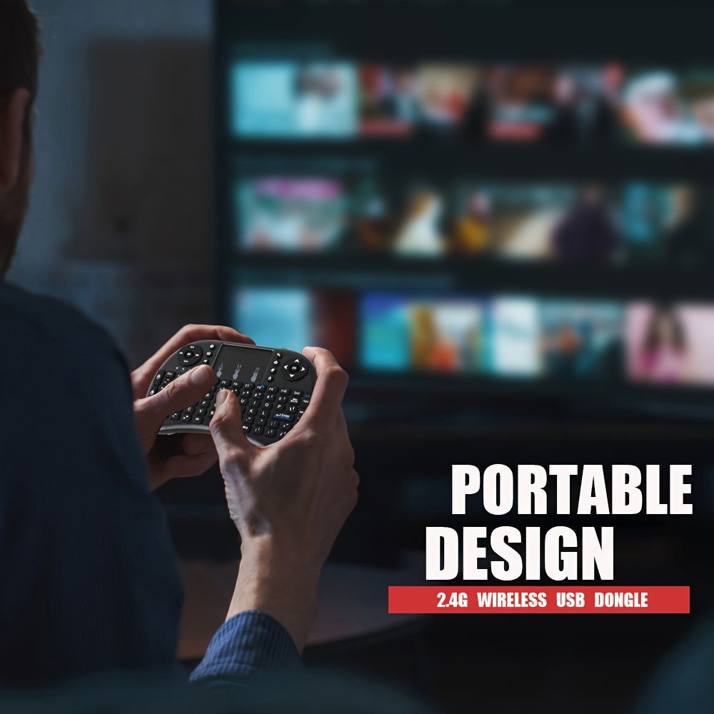 [Popular] Беспроводная мини-клавиатура 2.4G с тачпадом - идеально подходит для Android TV, Smart TV, проекторов, PS3 и других устройств!