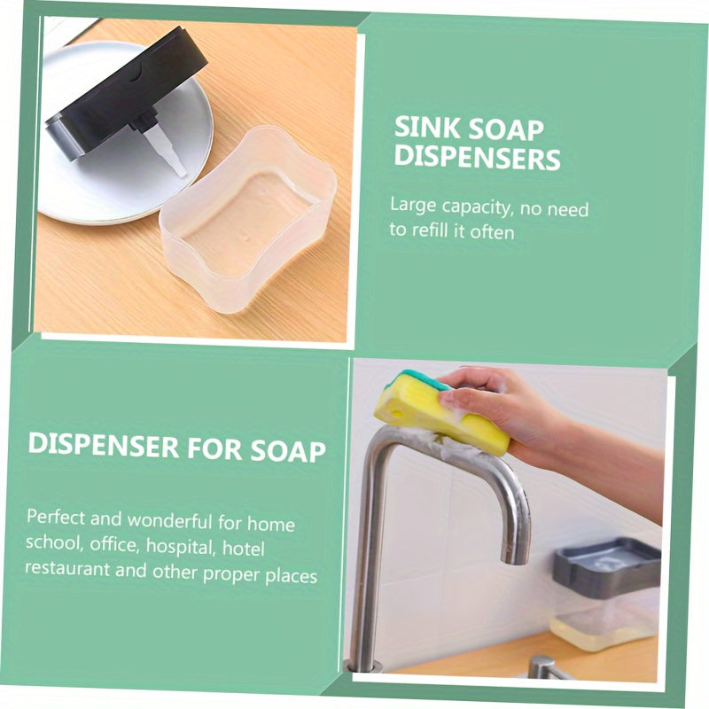 Dispensador de jabón para platos duradero, bomba de acción compacta, de plástico para fregadero de cocina