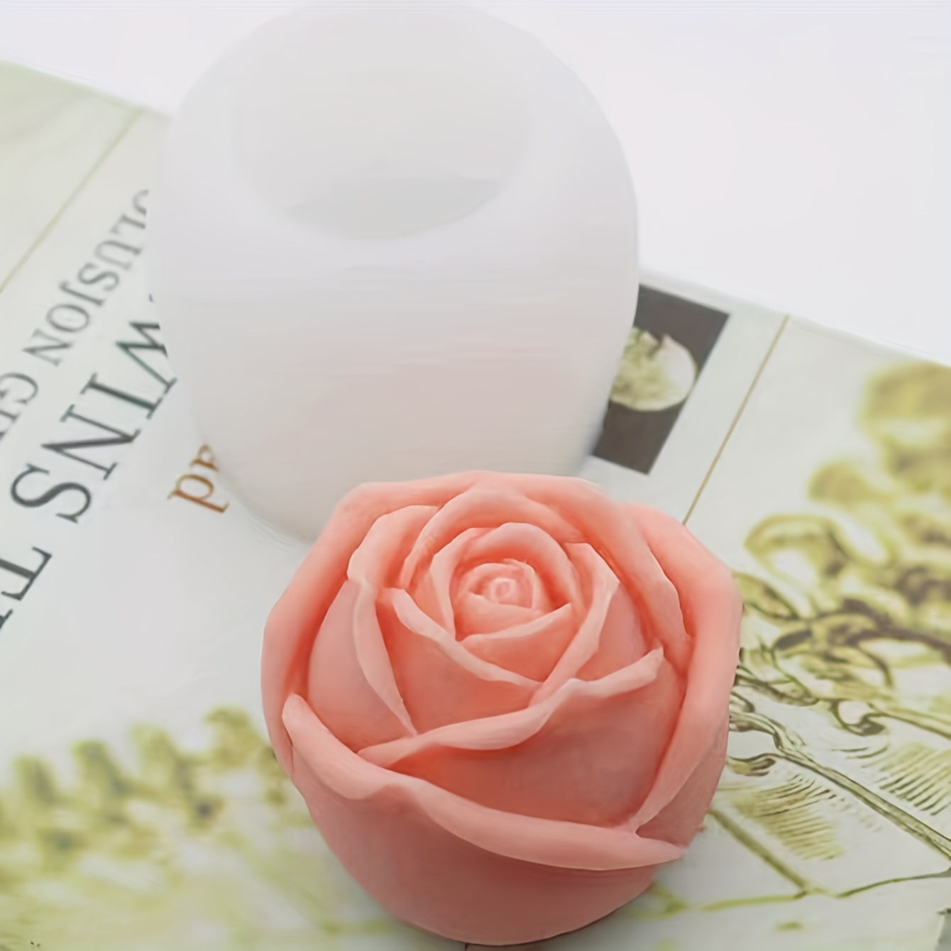 Molde de silicona para flor de rosa 3D para decorar pasteles, chocolates, caramelos de goma y jabón