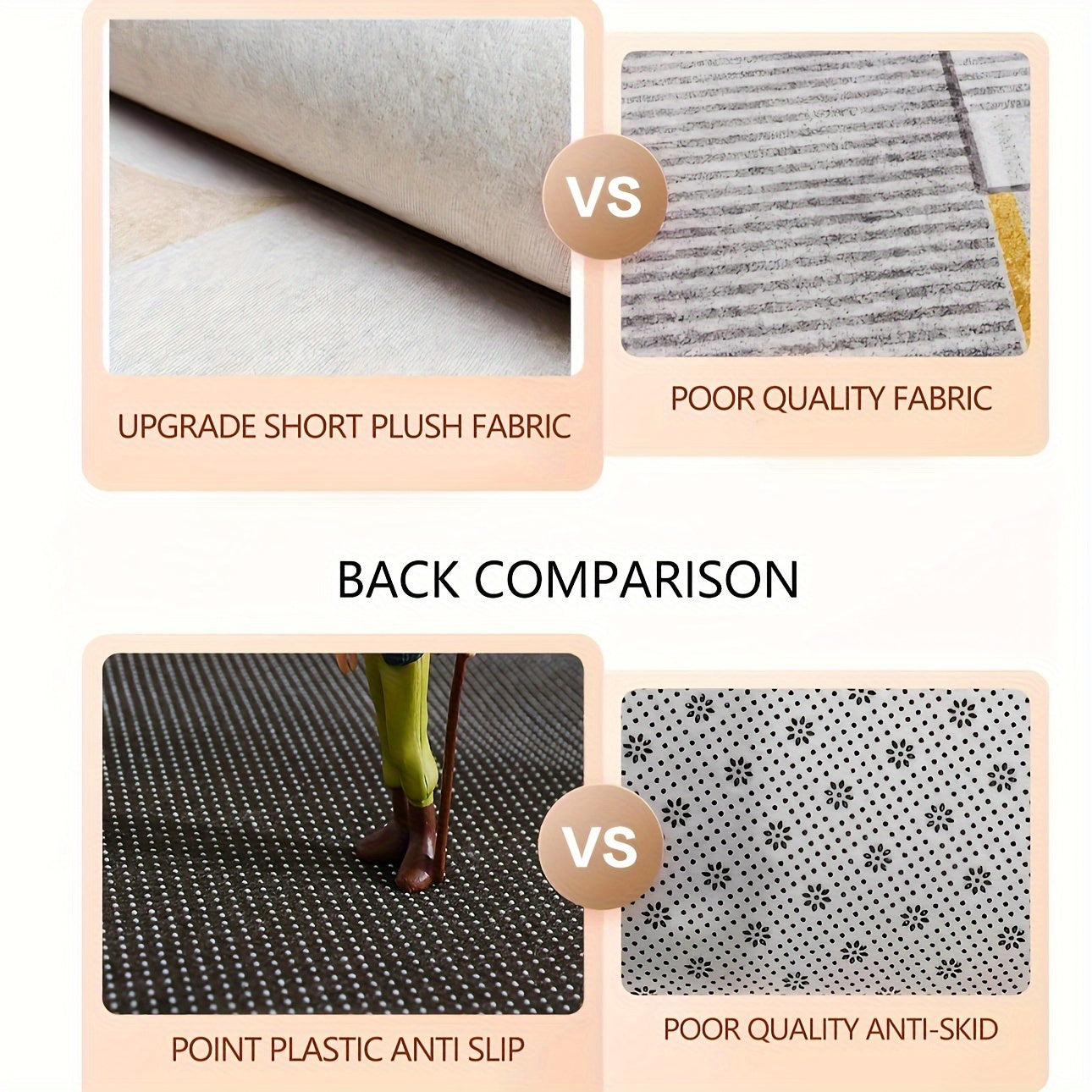 Barcha mavsumlar uchun mushuk chizish uchun qabul qilish matosi, sirpanmaydigan, mashina yuviladigan kirish qismi gilam