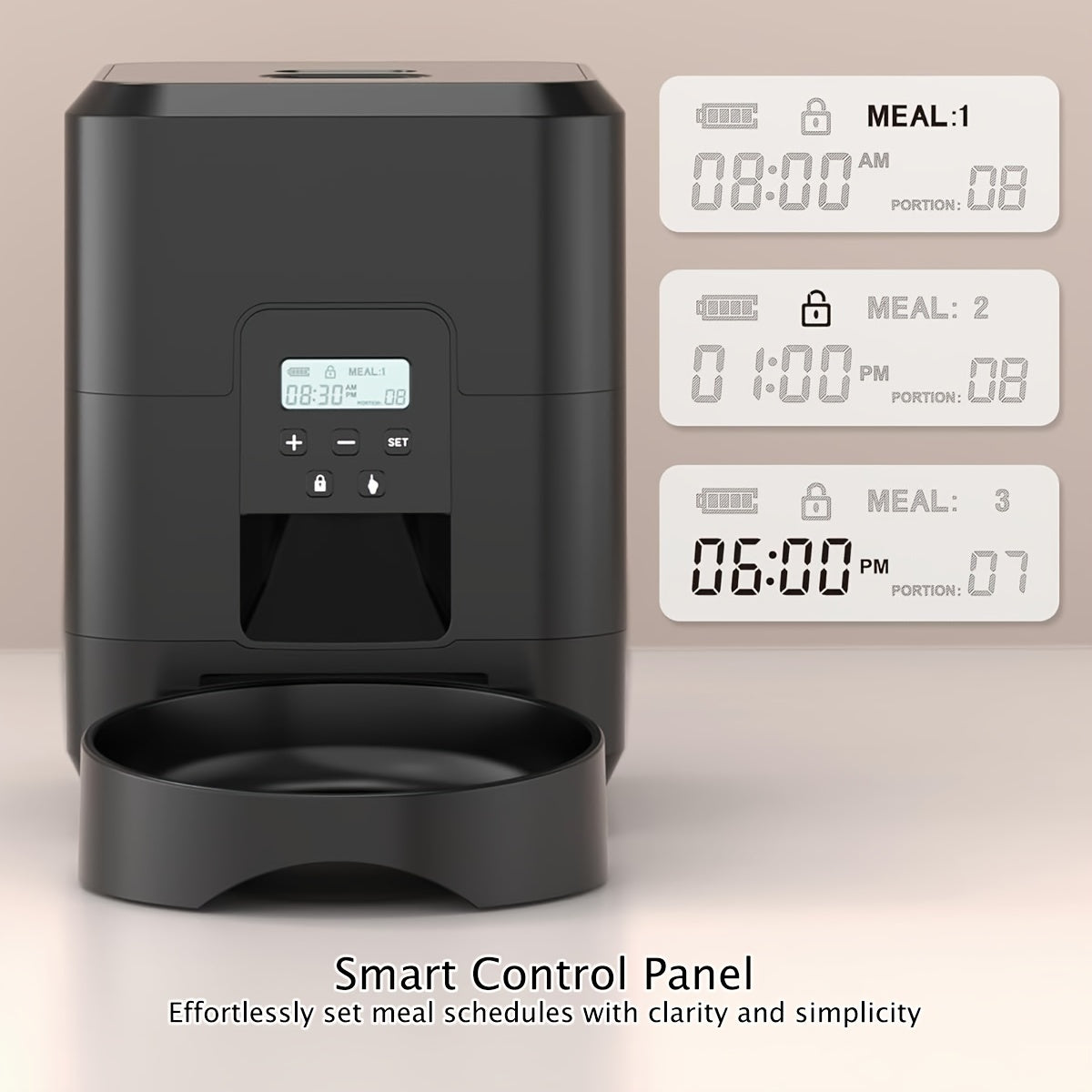 2L USB-Powered Automatic Cat and Dog Food Dispenser Programmable with Memory Timer