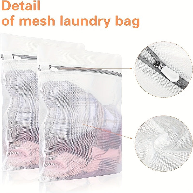 Juego de 4 bolsas de malla grandes con cremallera para ropa delicada, calcetines, ropa interior y organización de viajes