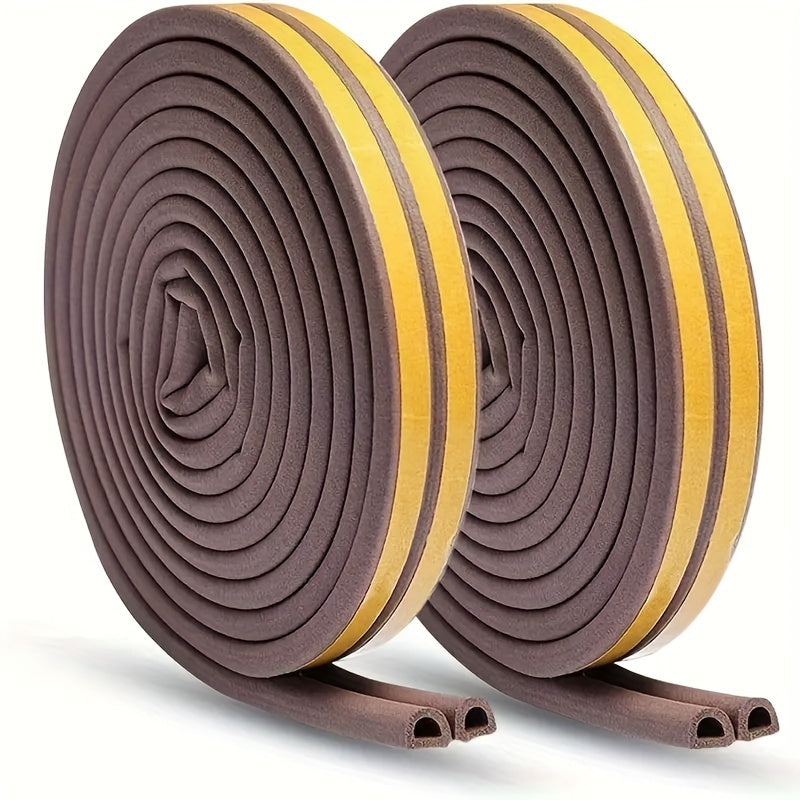 5.97m Weatherproof Rubber Door and Window Seal Strip Self-Adhesive Insulation