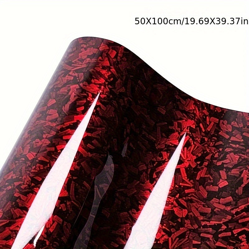 Karbon PET Rainbow Laser Qadoqlash Rulonli Yopishtiruvchi Avtomobilni Qoplash uchun