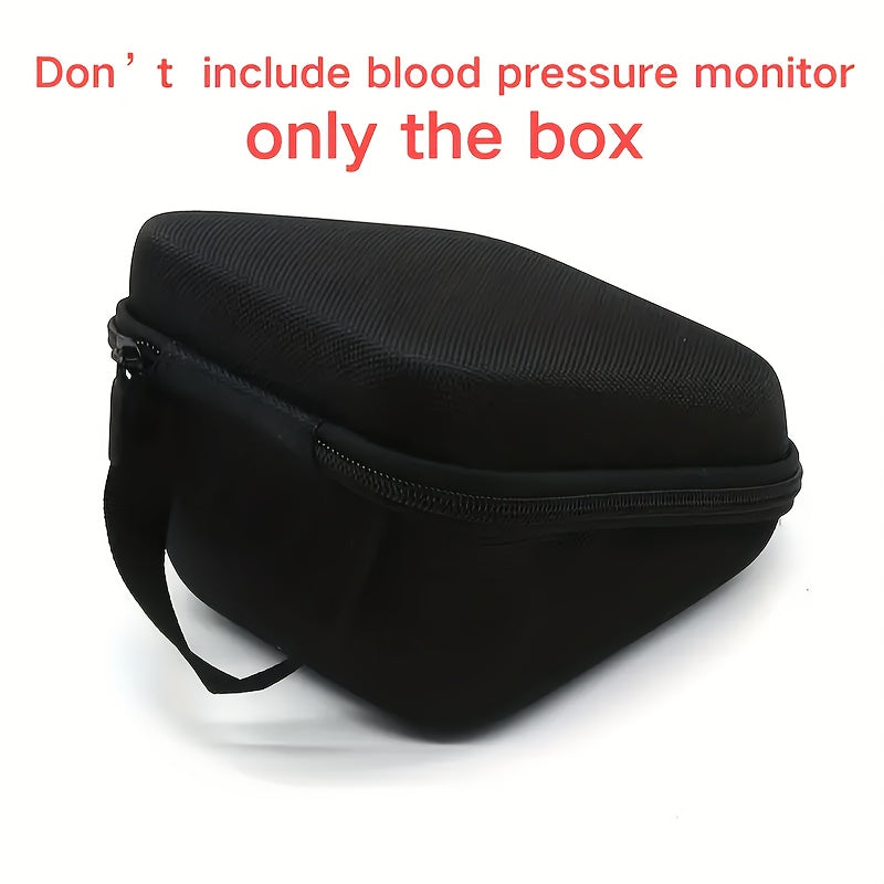 Black EVA Hard Shell Blood Pressure Monitor Case with Hand Strap