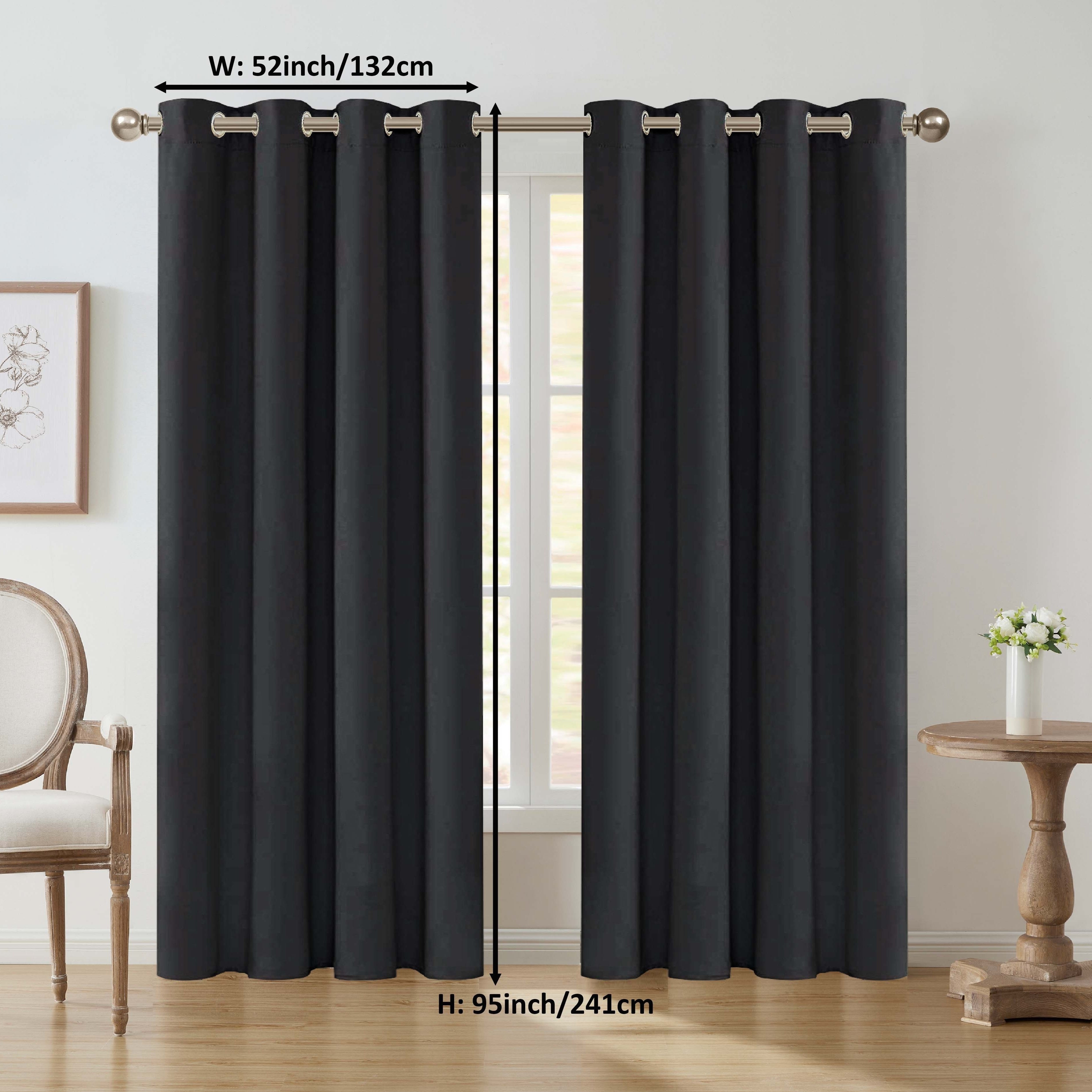 Blackout Curtain with Iron Rings Indoor Use 180g Dark Fabric