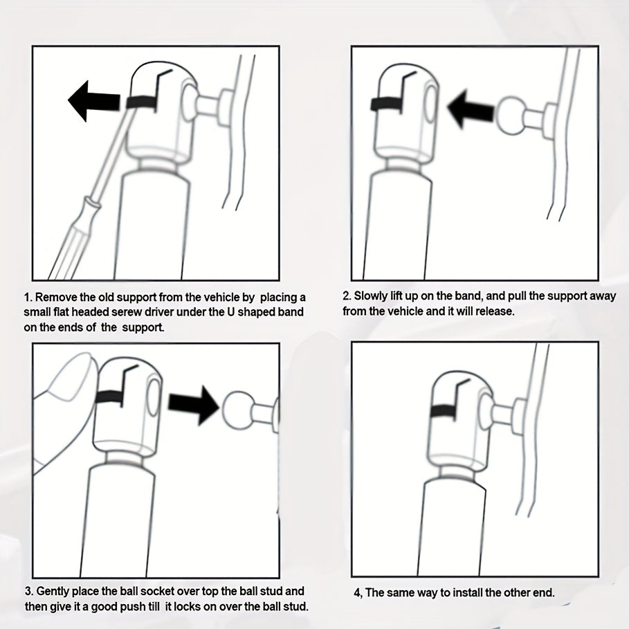 2 piezas de soportes de elevación para puerta trasera para camión, SUV, soporte de portón trasero, reemplazo de amortiguadores de capó
