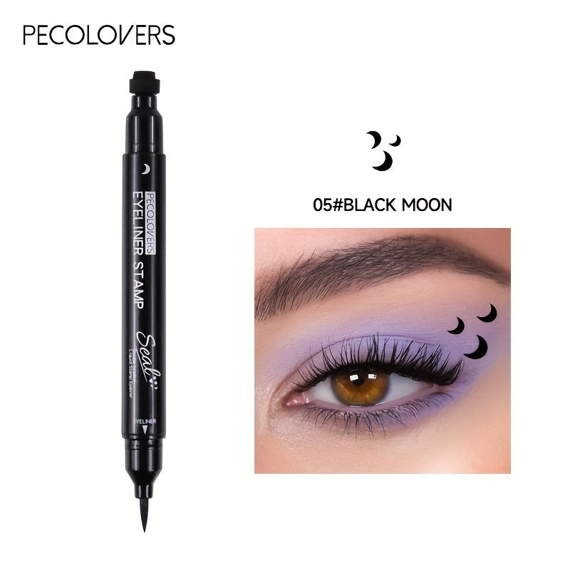 Women Black Liquid Eyeliner Pen Double-Ended Waterproof Long-Lasting