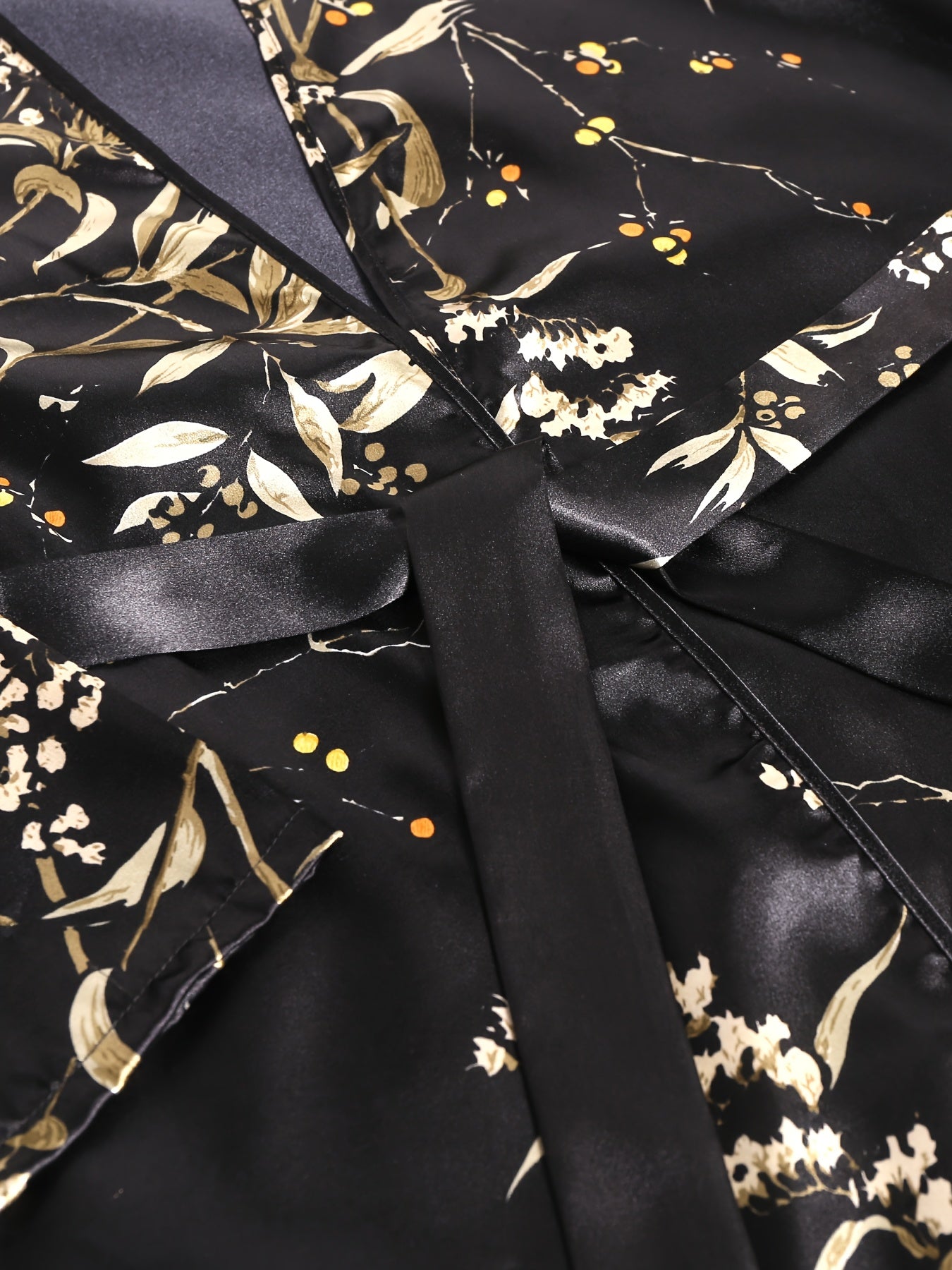 Plus-Size Women's Printed Loungewear Set with Camisole Dress Shorts Pants and Robe for Fall Winter