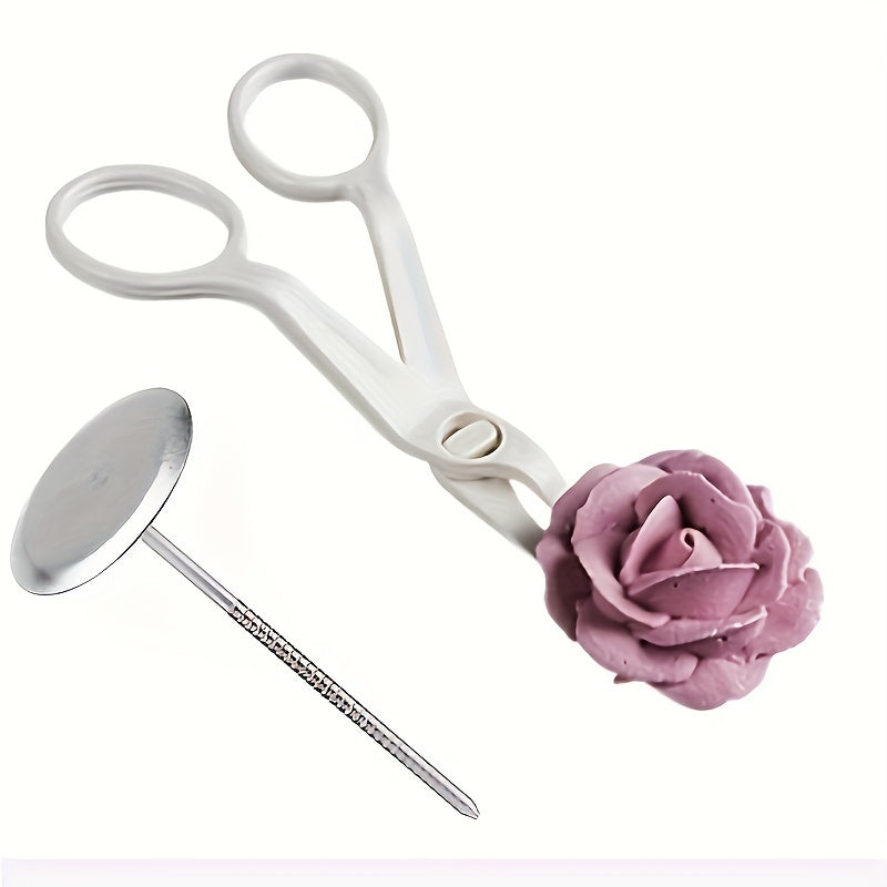 Cake Decorating Kit 7 Pieces Stainless Steel Piping Tips Flower Lifter Scissors