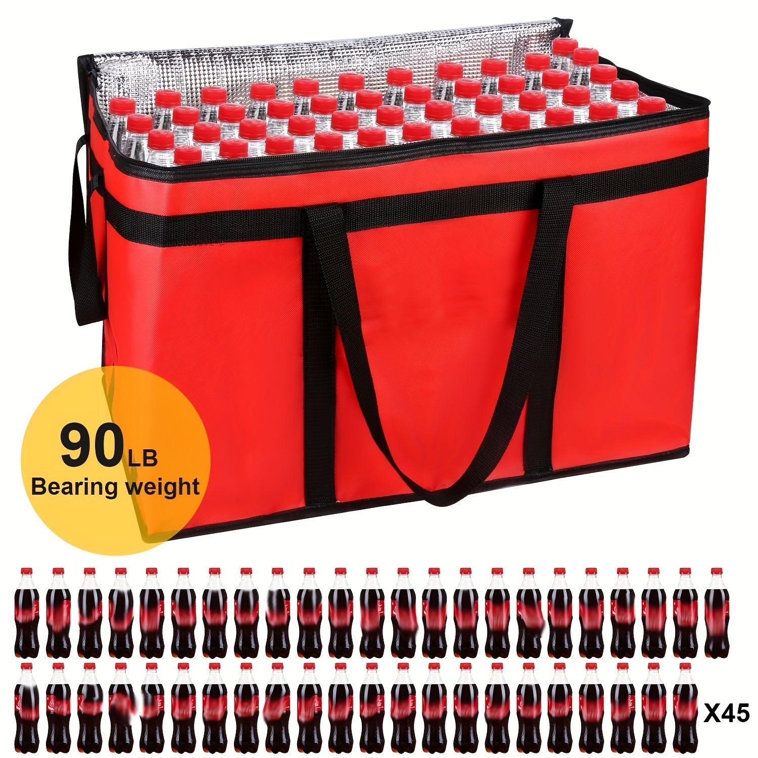 Extra-Large Insulated Delivery Bag for Catering Hot Food Thermal Bag