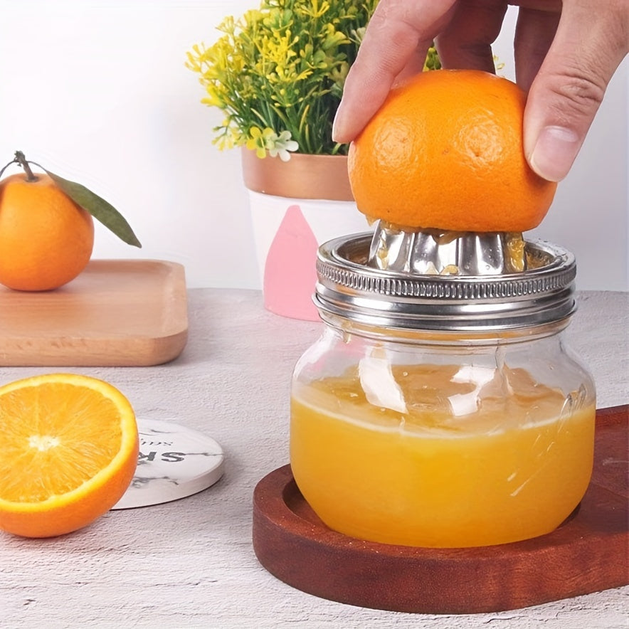 Stainless Steel Lemon Squeezer Juicer with Bowl Portable Easy to Use