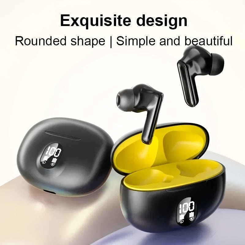 Wireless Earbuds In-Ear with LED Display Hi-Fi Stereo Sweat-Resistant Wireless Connectivity