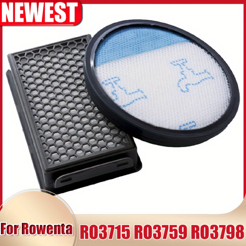 Qo'l vakuum tozalagichlari uchun mo'ljallangan, RO3715, RO3759, RO3798, RO3799 va RO3718 modellari bilan mos keladigan, mustahkam plastik yuqori samarali havo filtri to'plami.