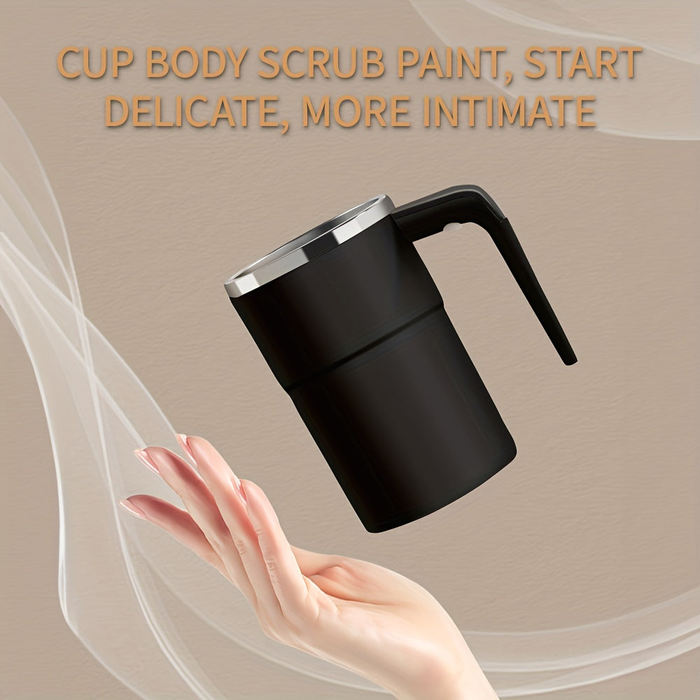 Stainless Steel Coffee Mug with Temperature Control and Magnetic Stirring