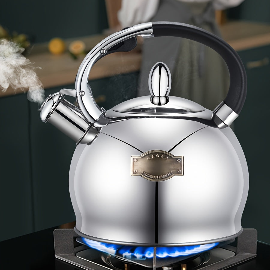 Noxud qozon - 3000ML sig'im, gaz va elektr plitkalariga mos, uy, ofis, restoran uchun ideal. Elektr energiyasi talab qilinmaydi, keng quyuq va ergonomik tutqich bilan tez qaynatish - Kumush rang