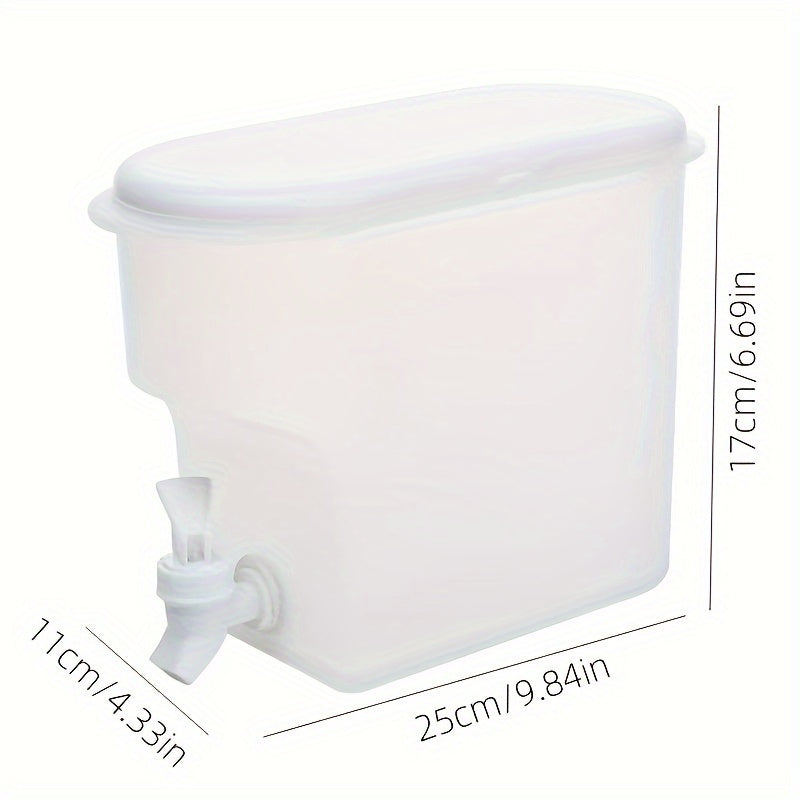 Диспенсер для напитков для холодильника без содержания бисфенола А с краном — вместительный контейнер для напитков, удобная крышка, идеально подходит для холодных напитков и воды, безопасен для пищевых продуктов, идеальный кухонный органайзер.