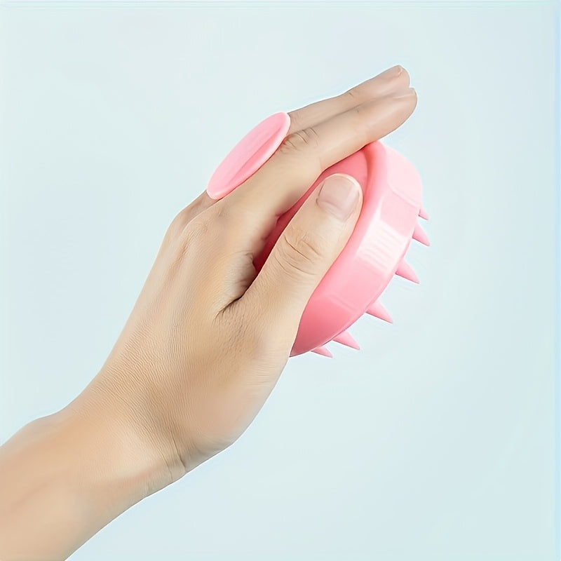 Yumshoq silikon bosh massajchisi va shampun cho'tkasi 3 rangda mavjud bo'lib, sochlarni eksfoliatsiya qilish va o'lik terini olib tashlash uchun mo'ljallangan.