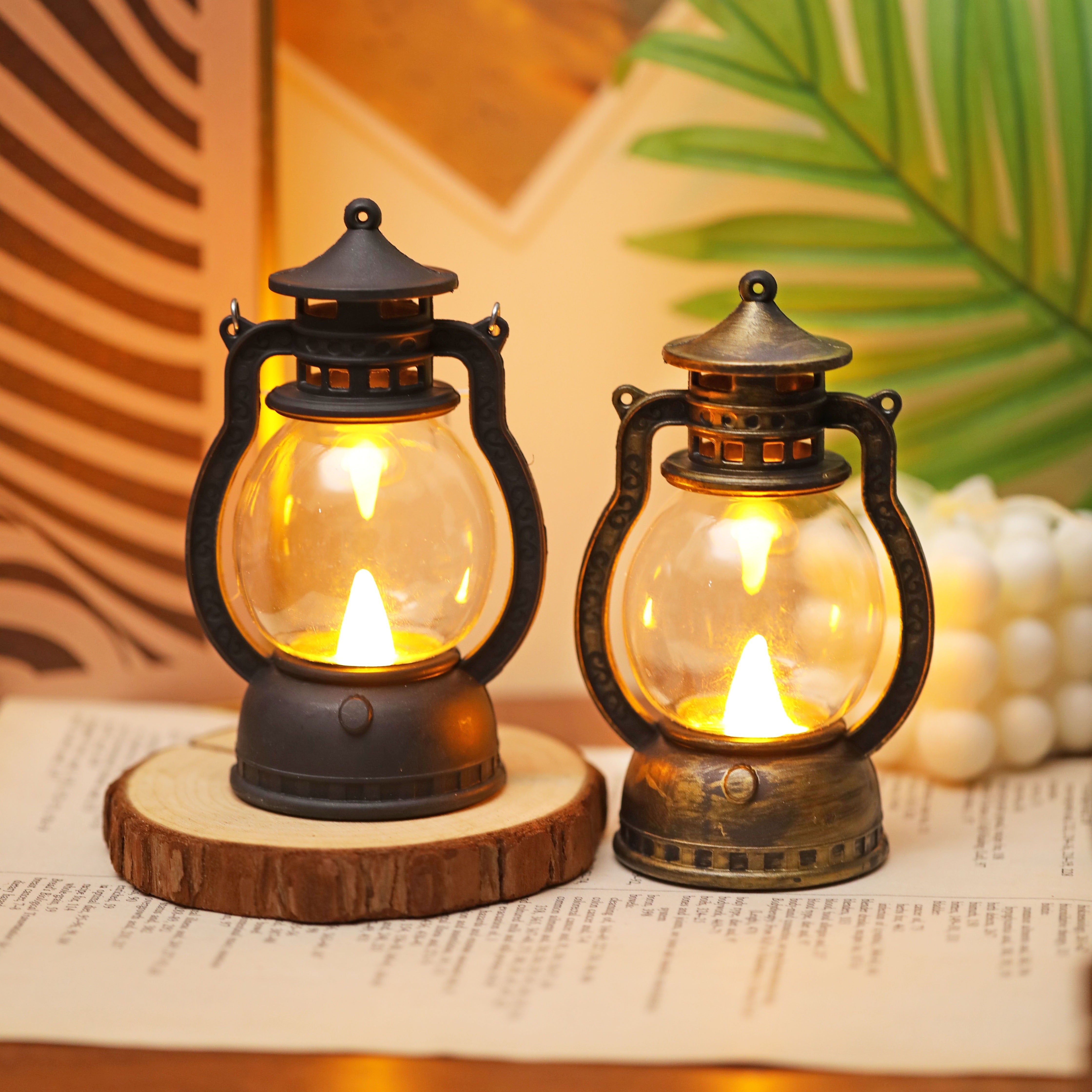 Mini LED Lantern with Battery Included for Decoration Bedroom Party Holiday Faux Candle Light