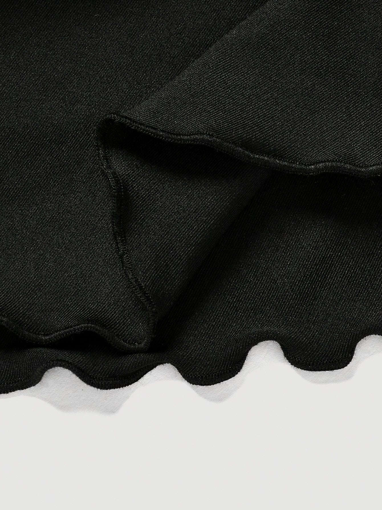 Conjunto de verano para mujer, falda y top con volantes y hombros descubiertos de poliéster negro