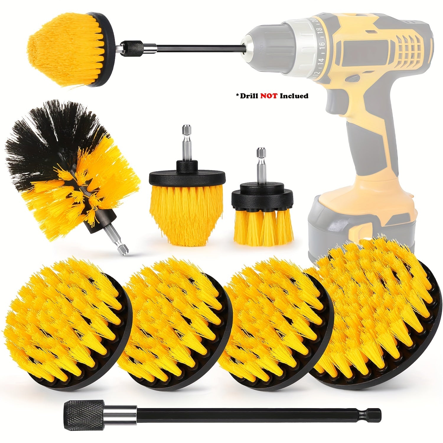 Drill Brush Set for Power Scrubbing, 3/7/11/20/21/31 Pcs, Multi-Purpose