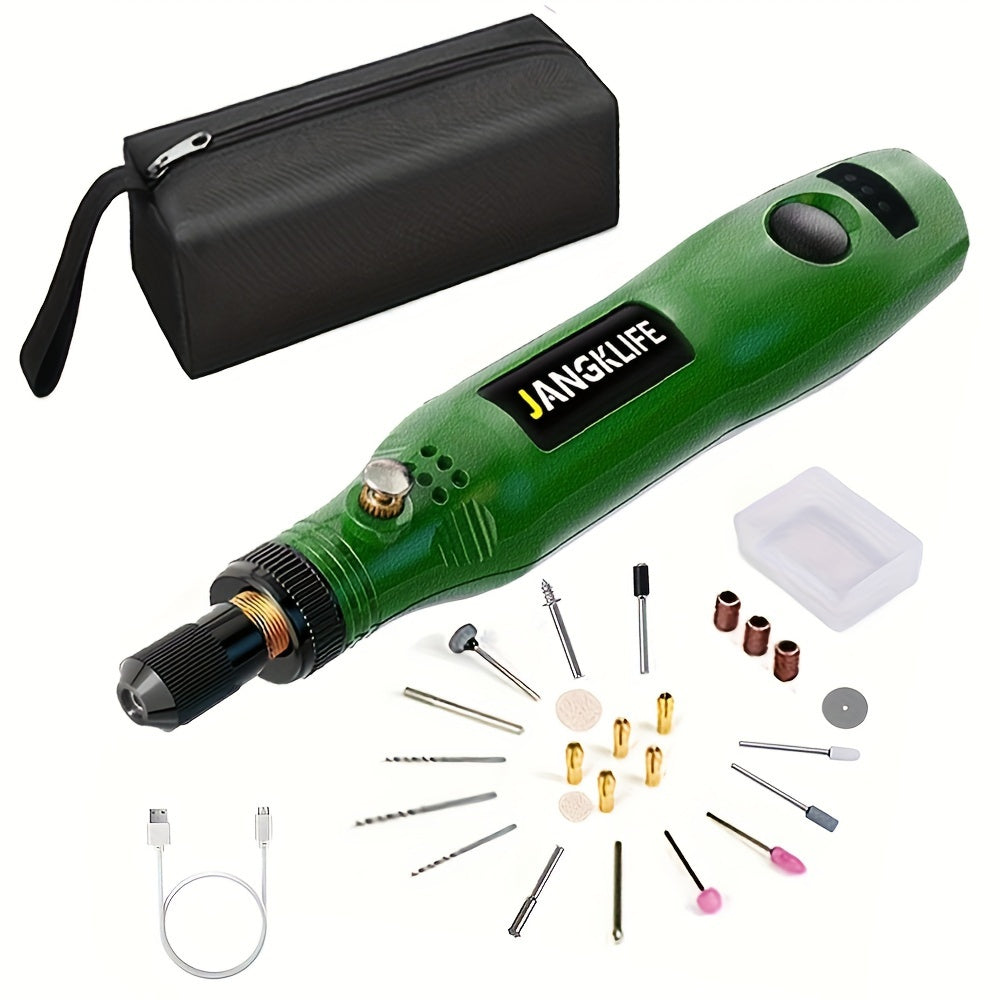 Cordless Mini Rotary Tool with Lithium Battery 3 Speeds USB Charging for Grinding Sanding Carving Polishing