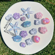 20pcs Starfish Shell Water Ripple Shoe Accessories for Sandals and Garden Shoes