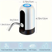 Bomba de agua recargable por USB portátil para acampar y uso doméstico dispensador automático para botellas de 11.36-18.93 litros
