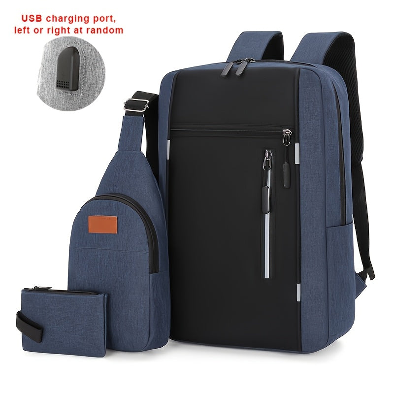 Сумка на плечо из Oxford Cloth с рюкзаком для компьютера для путешествий и школы Черный Серый Красный Синий