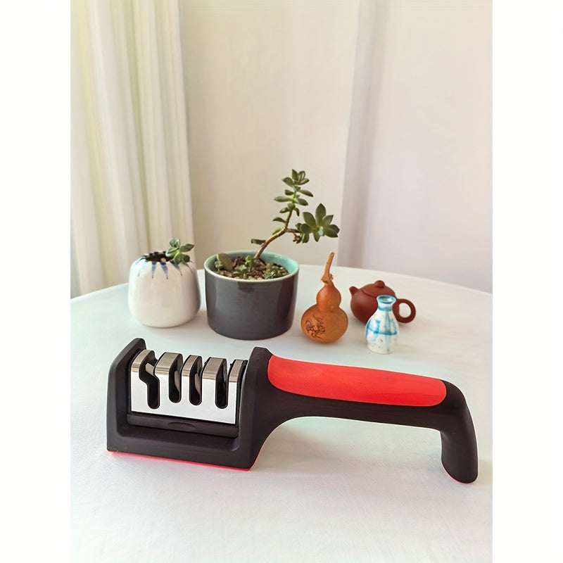 Ceramic Knife Sharpener with 4 Stages Tungsten Steel Manual Kitchen Tool