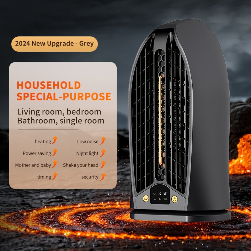 Портативный керамический обогреватель для помещений с функцией колебания и защитой от перегрева