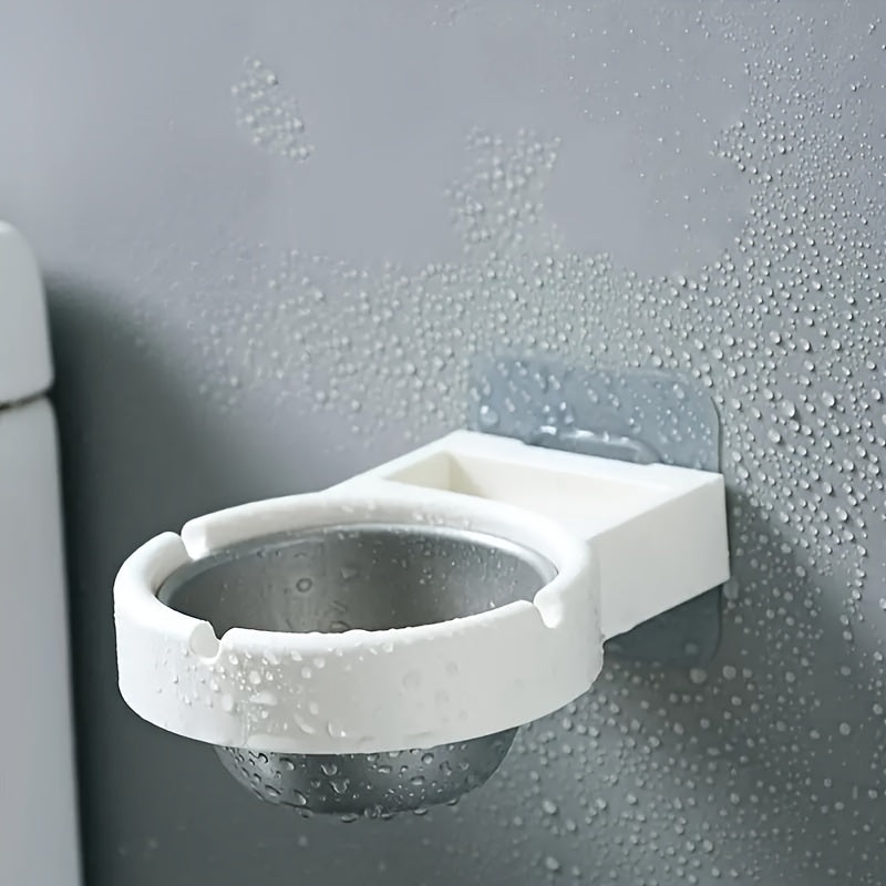 Modern Wall-Mounted Ashtray with Shelf No Drilling Needed for Home or Office