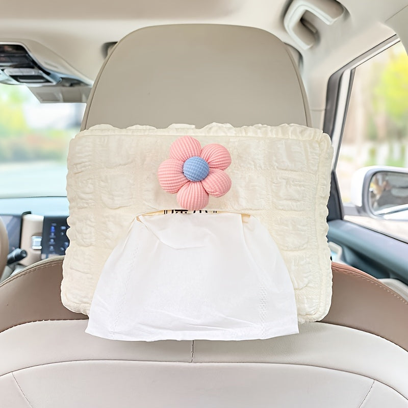 Car Interior Tissue Box Sun Visor Seat Hanging Storage Traveling Accessory