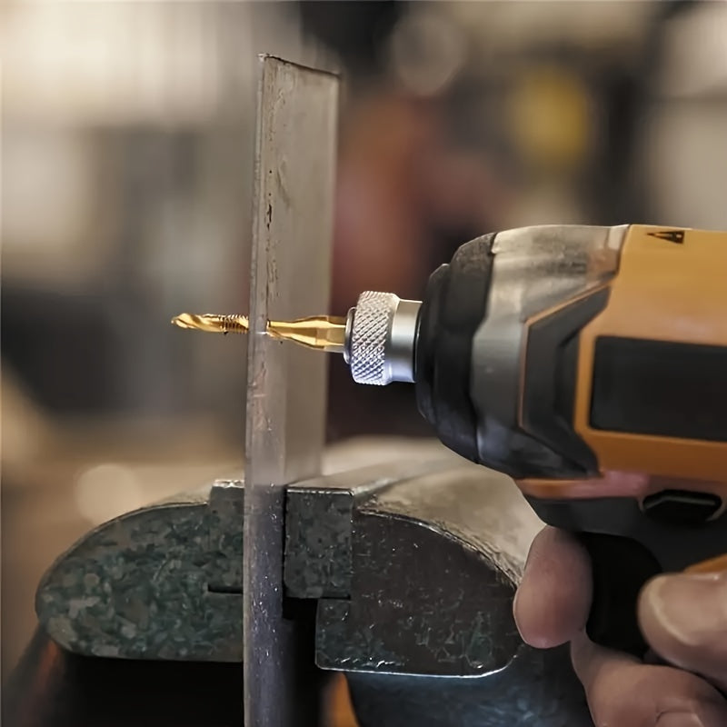 6-Piece Titanium Drill and Tap Bit Set High-Speed Steel M3-M10 for Screw Tapping