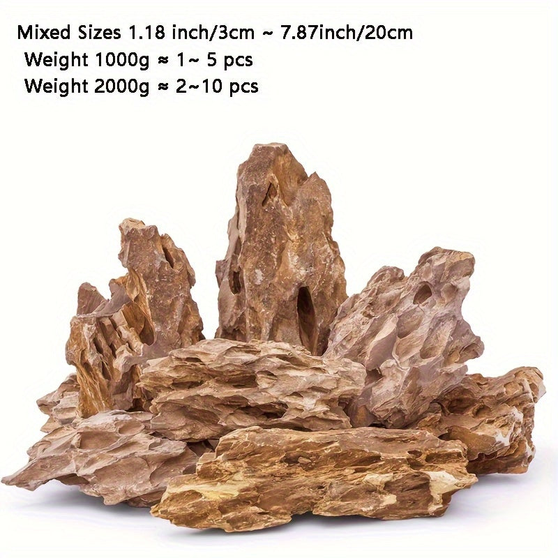 Natural Dragon Stone Aquarium Decor Rock 1kg 2kg Fish Shelter Aquascaping