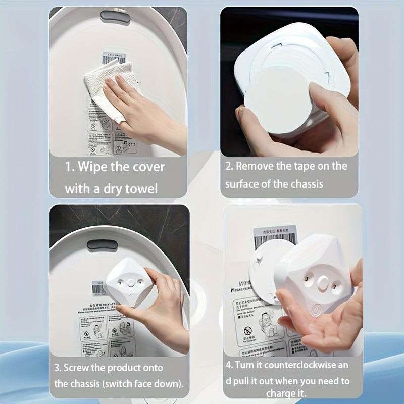 Wall-Mounted UV Toilet Light with USB LED and Lithium Battery for Home Hotels and Business