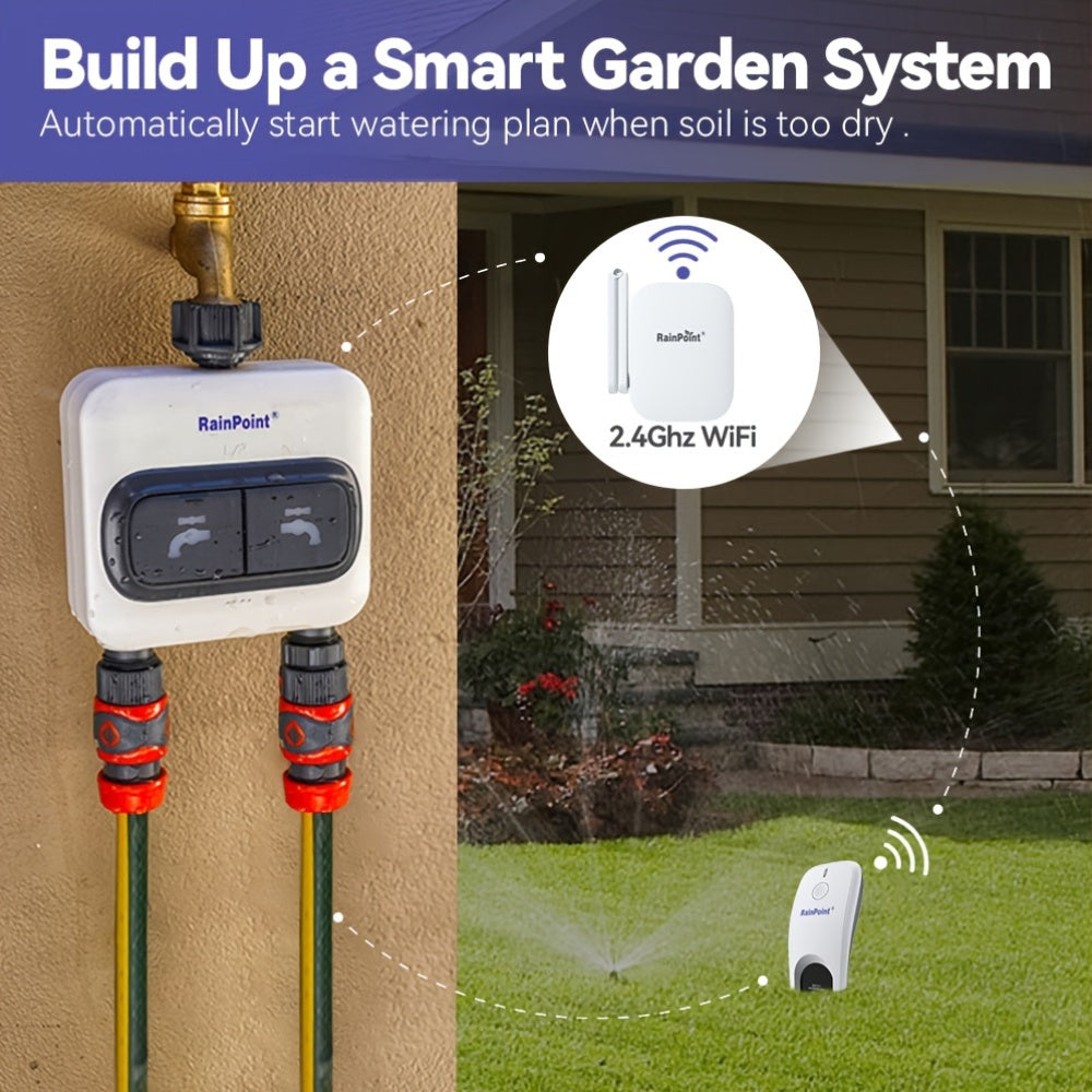 Smart WiFi Watering Timer for Garden Drip and Sprinklers 3/4 Inch EU Connector