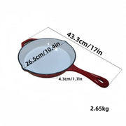 Cast Iron Skillet with Enamel Non-Stick Coating Oven Safe Induction Compatible 10 Inch