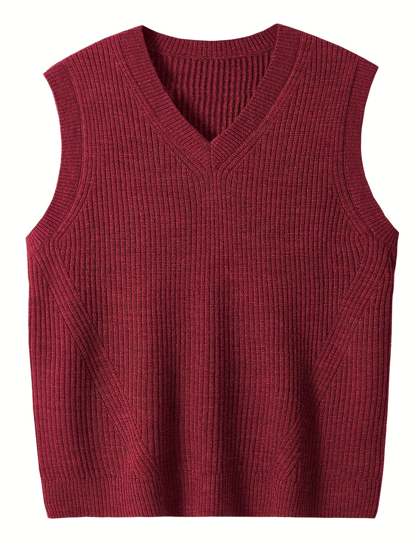 Plus Size Men's Oversized Knit Vest Sweater Acrylic Wool Nylons Sleeveless Casual Autumn Spring