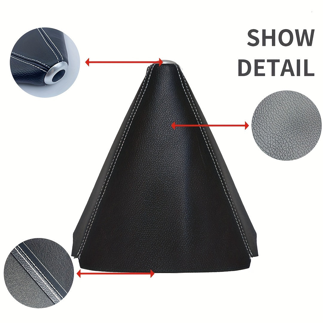 Universal PU teri uzatish uchun shinalar qopqog'i, karbon tolasi naqshli, qizil tikuvlar bilan