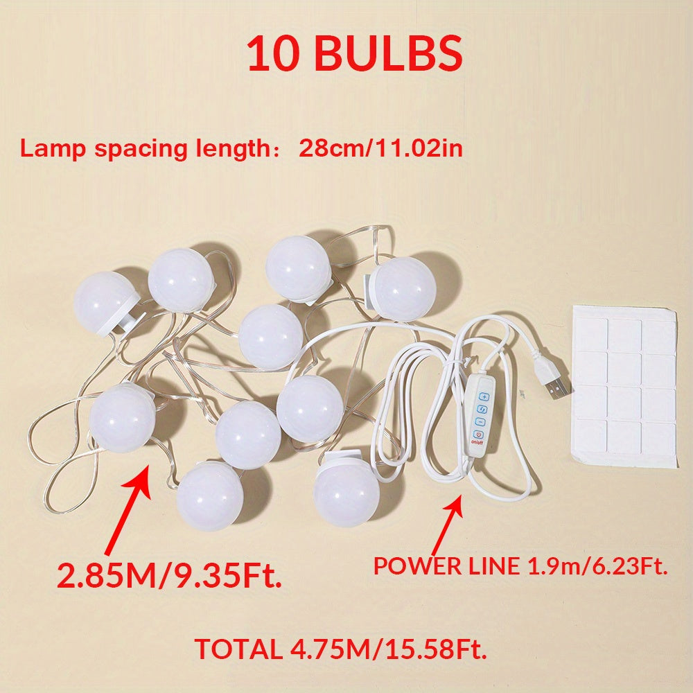 Dimmable LED Vanity Mirror Lights for Makeup and Bathroom Mirrors Plastic Modern Polished Up-Style Sconce