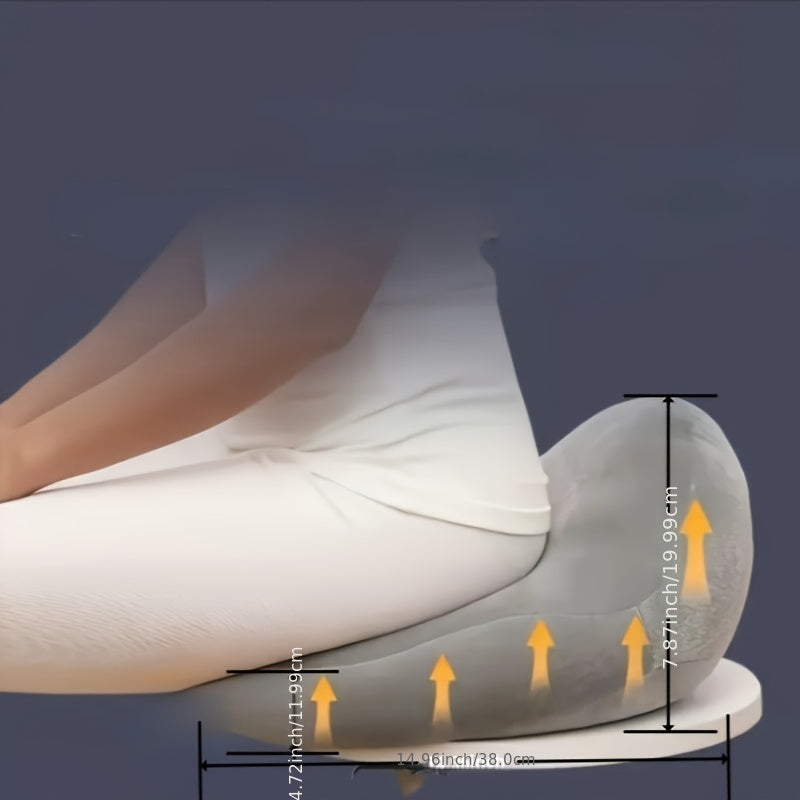 Detachable Washable Seat Cushion with Circular Hollow Pattern for Comfort in Grey Blue Pink