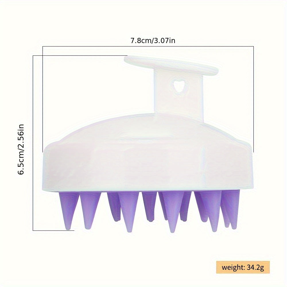 Silicone Scalp Massager and Shampoo Brush for Hair Growth Dandruff Removal Non-Electric Fragrance-Free Tool