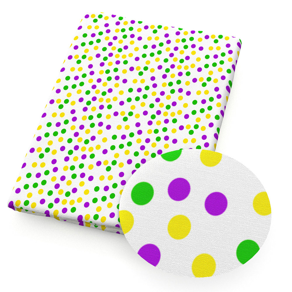 Polyester Quilting Fabric 17.7x19.68 Inch Mardi Gras Series Precut for Patchwork