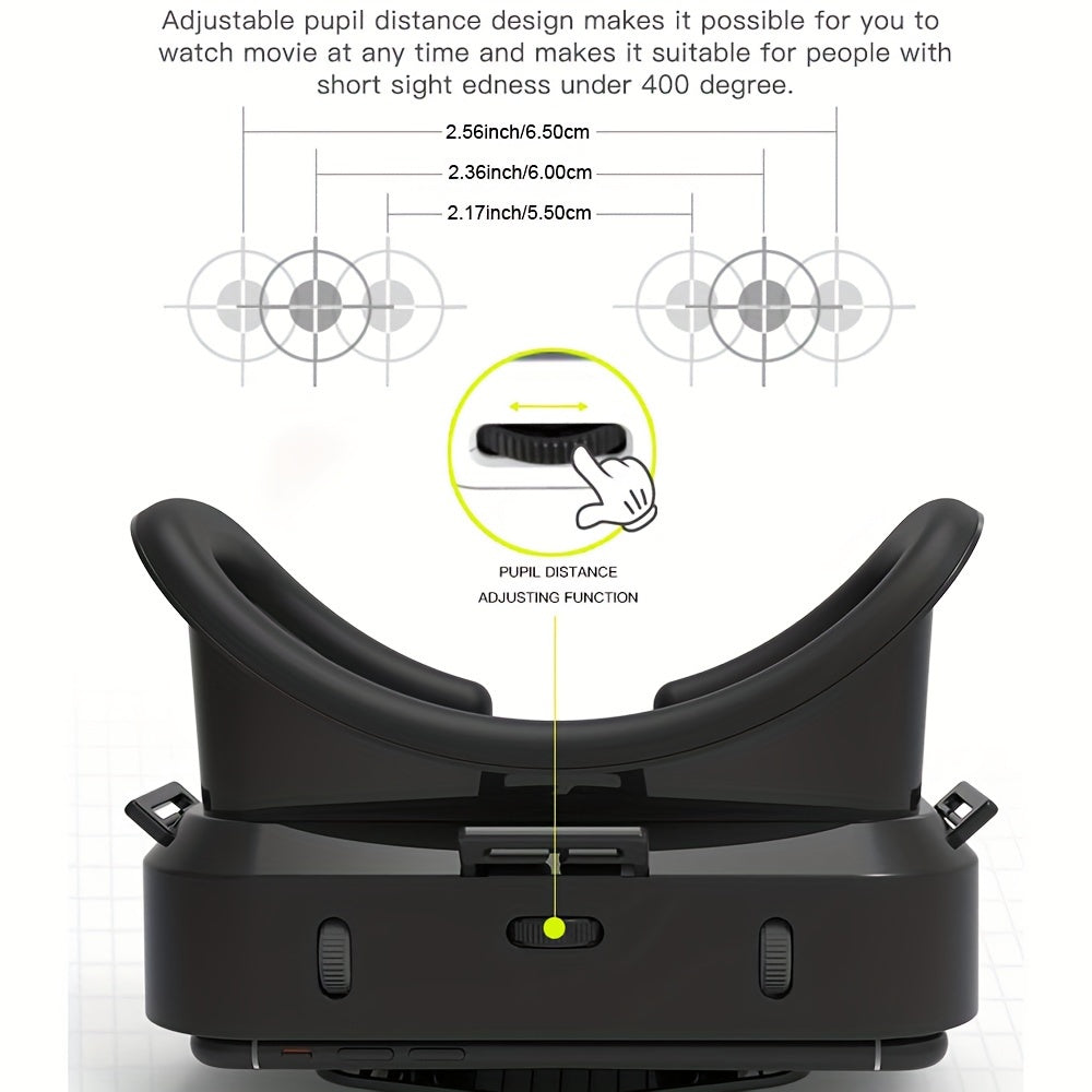 Smartfonlar uchun 360 darajali VR bosh kiyimi 11.94-17.78 sm Harakatli o'yinlar uchun 14+ yosh uchun