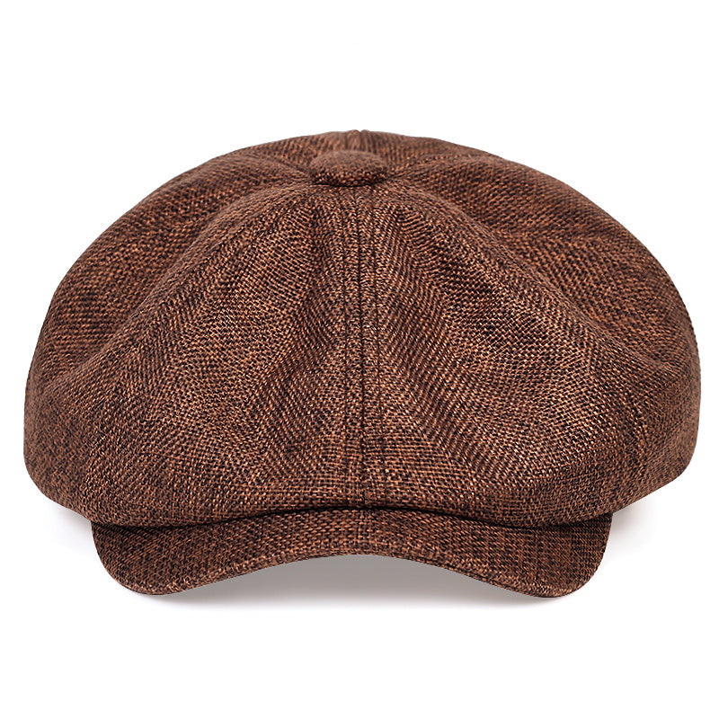 Polyester Newsboy Cap for Men and Women Classic Mature Style Unisex Hat