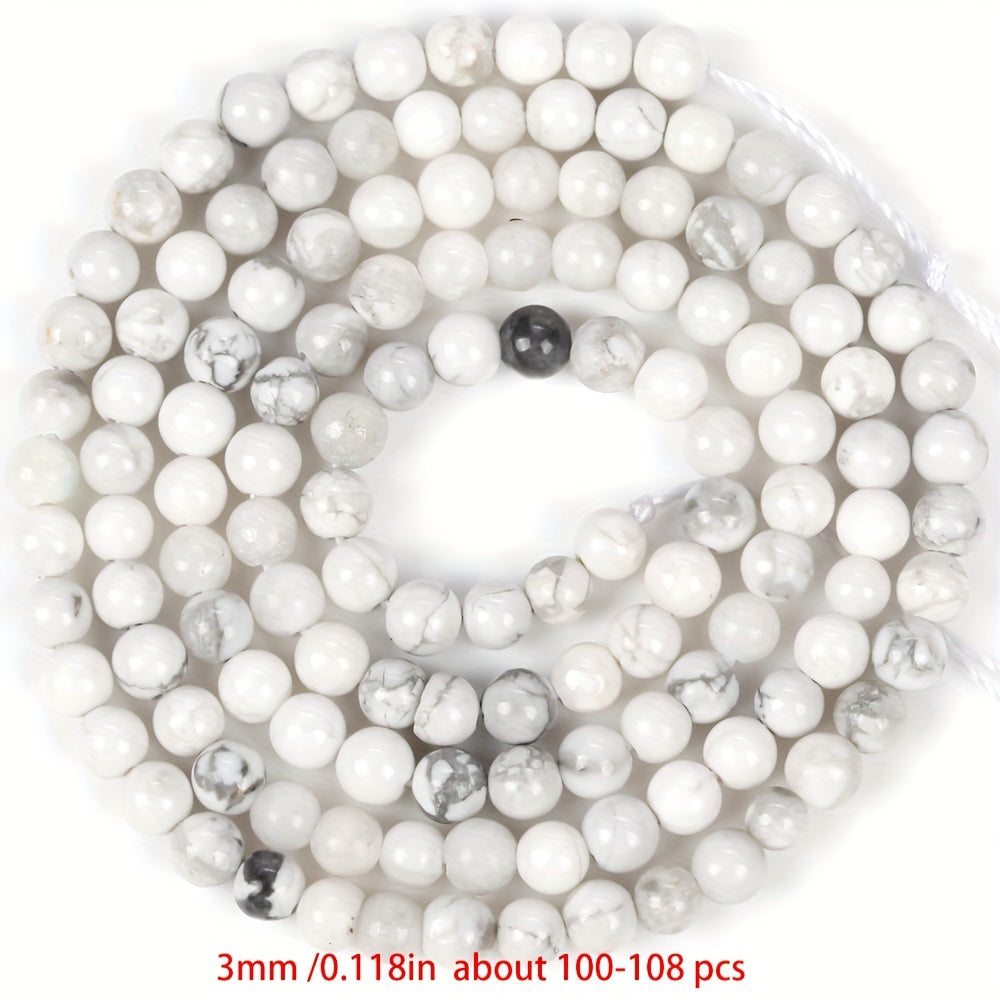 Cuentas separadoras de piedra natural de 3 mm para hacer joyería, amatista, cuarzo rosa, turquesa, ágata